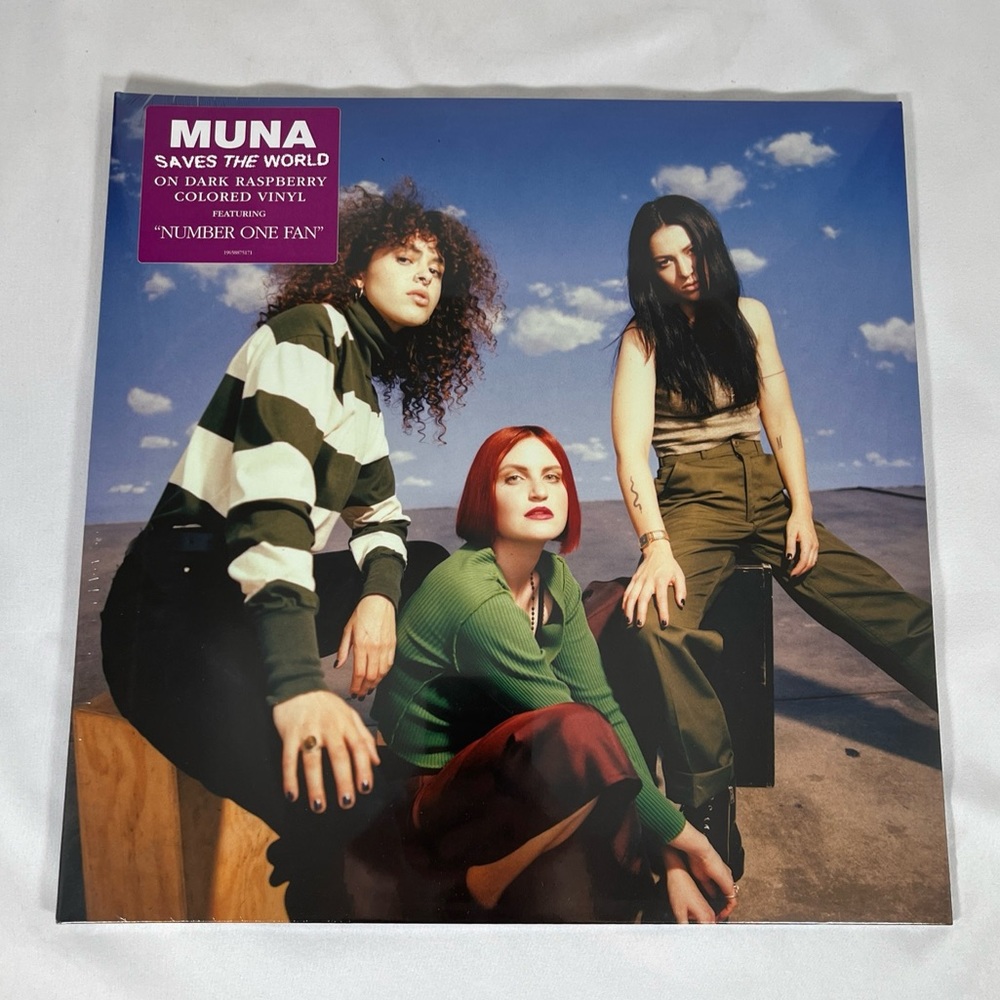 MUNA - Saves the World - Graffiti Records Import - Raspberry Vinyl LP - NWT